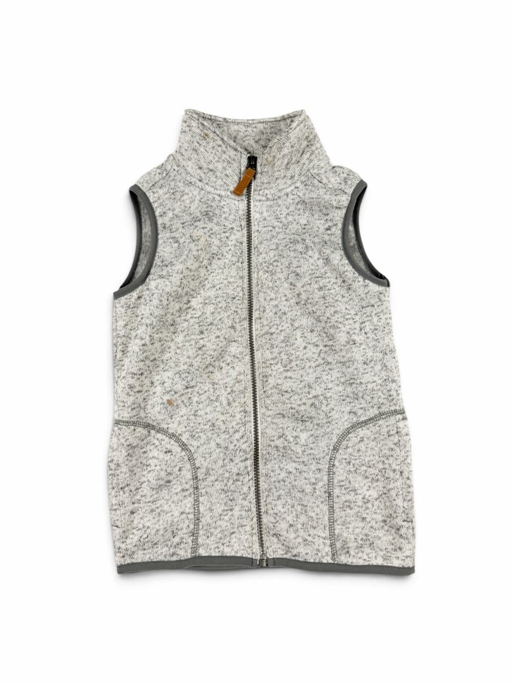 Carter’s Kid Boys Sweater Fleece Full Zip Vest Gray Size 8